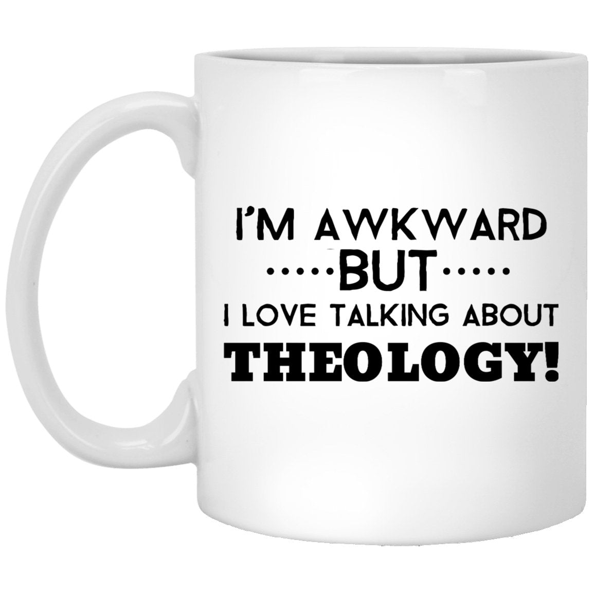 Awkward but Love Theology (11/15oz Black & White Mug) - SDG Clothing