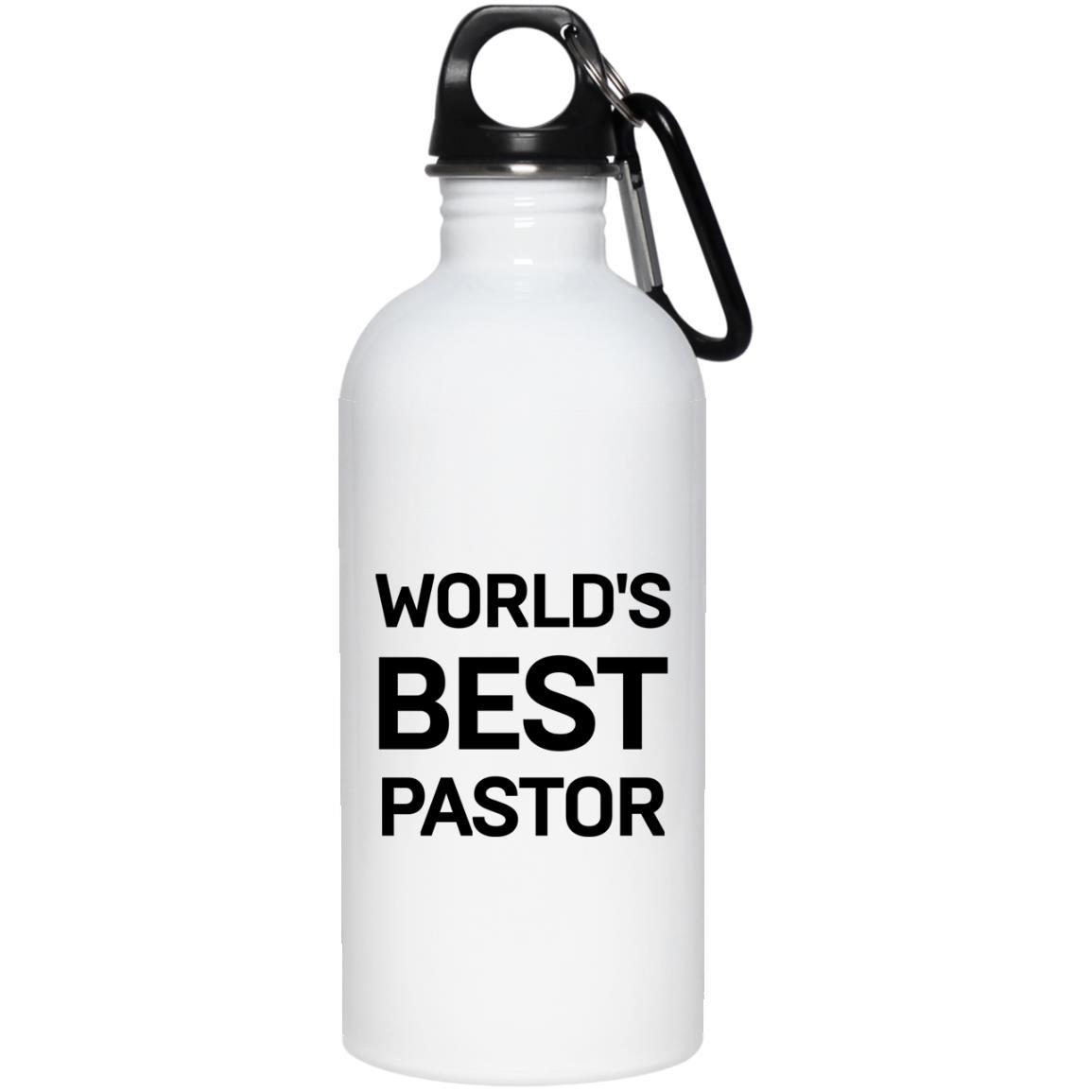 Worlds Best Pastor (20oz Steel Water Bottle) - SDG Clothing