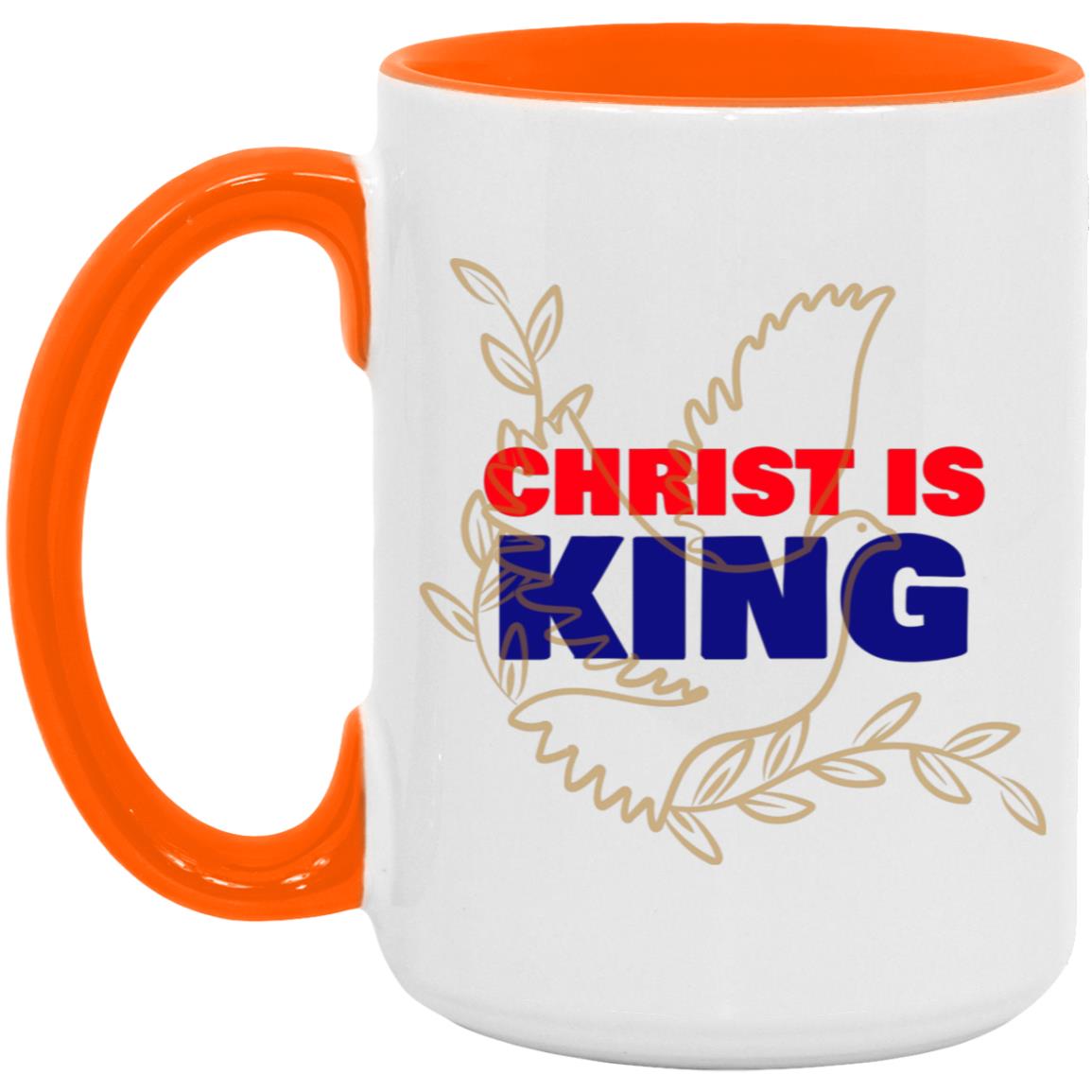 Christ is King (Dove) (11/15oz Colored Accent Mug)