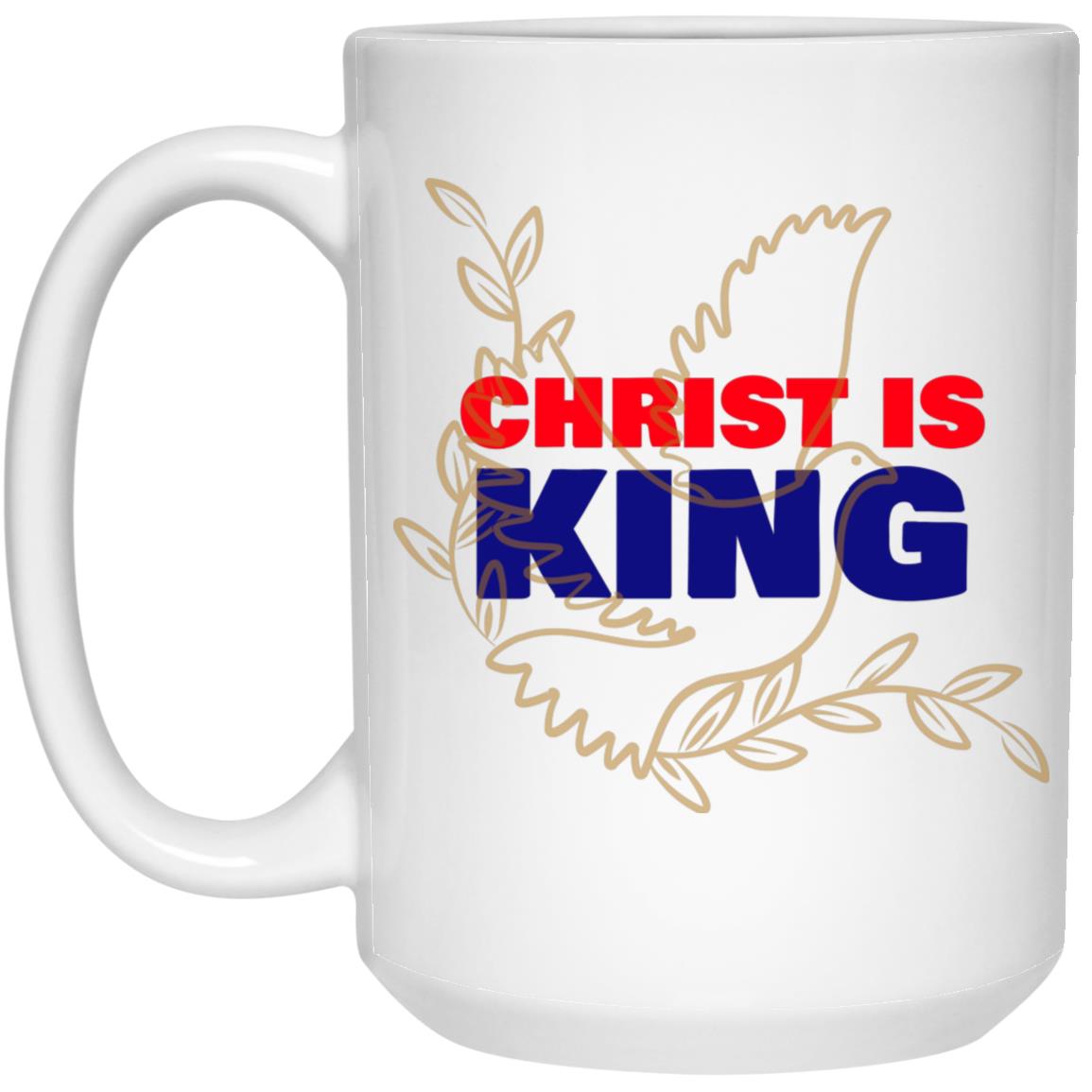 Christ is King (Dove) (11/15oz Black & White Mug)