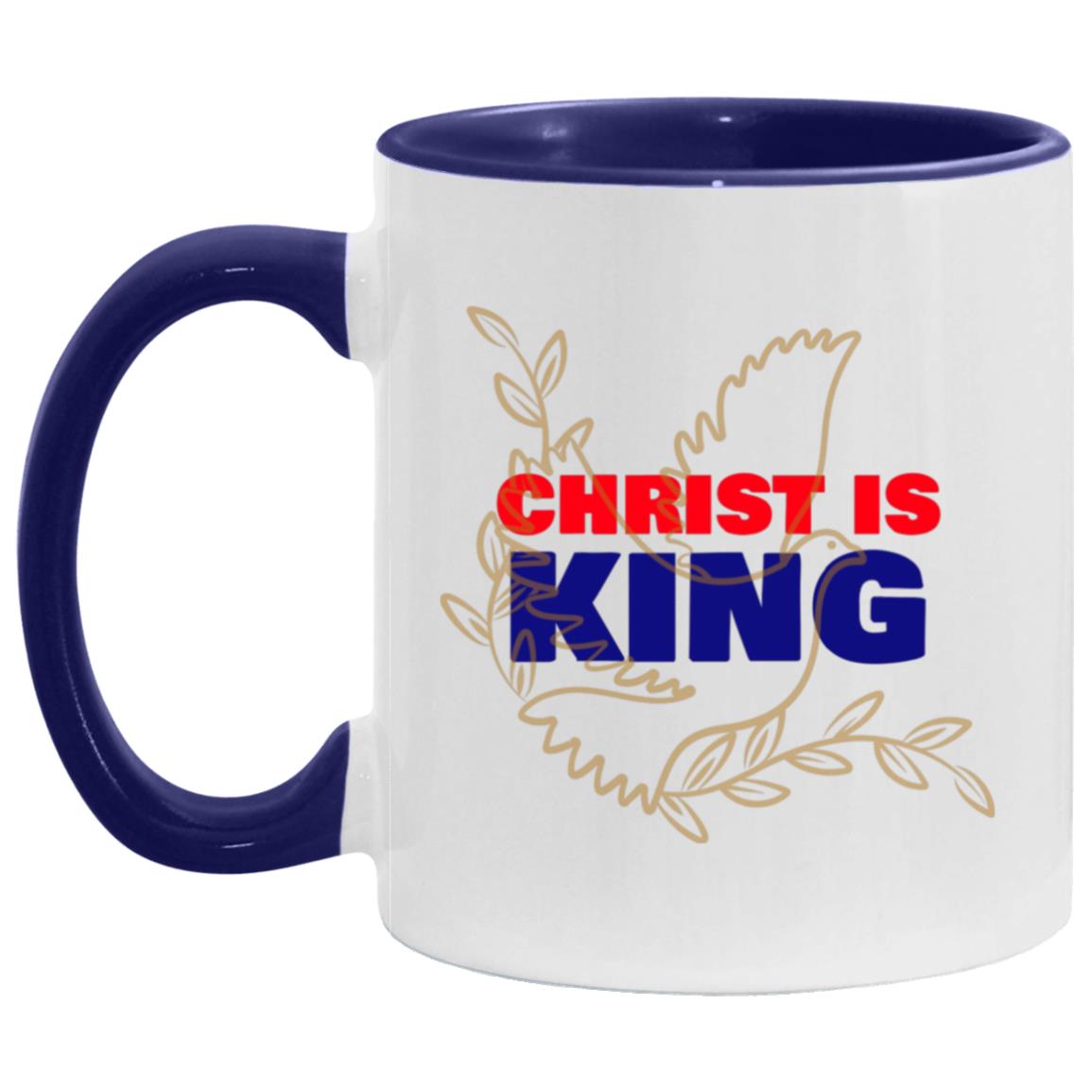 Christ is King (Dove) (11/15oz Colored Accent Mug)