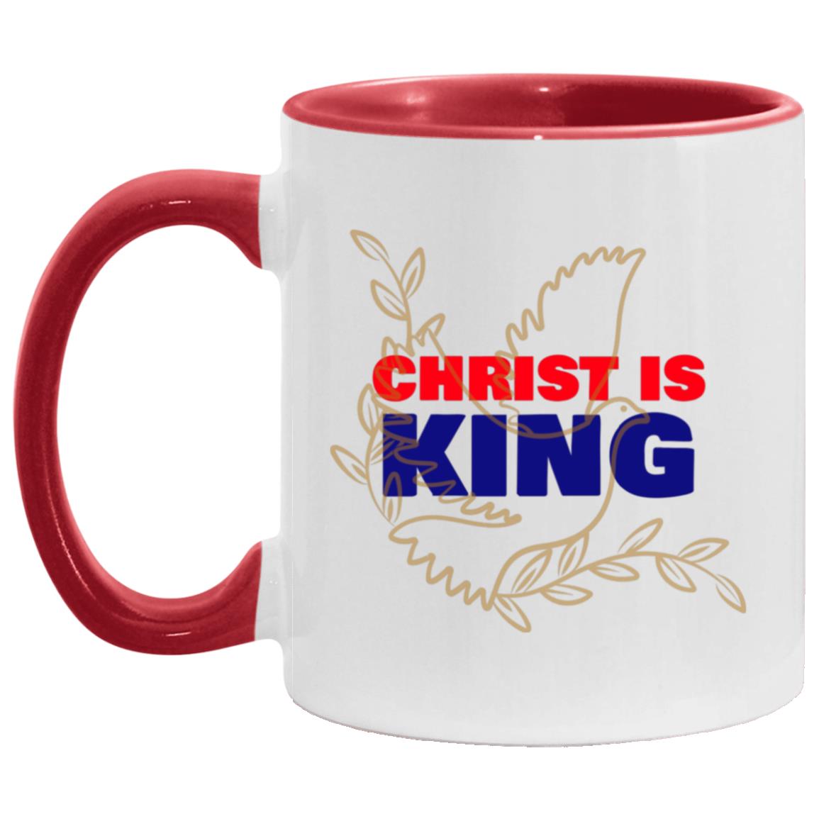 Christ is King (Dove) (11/15oz Colored Accent Mug)