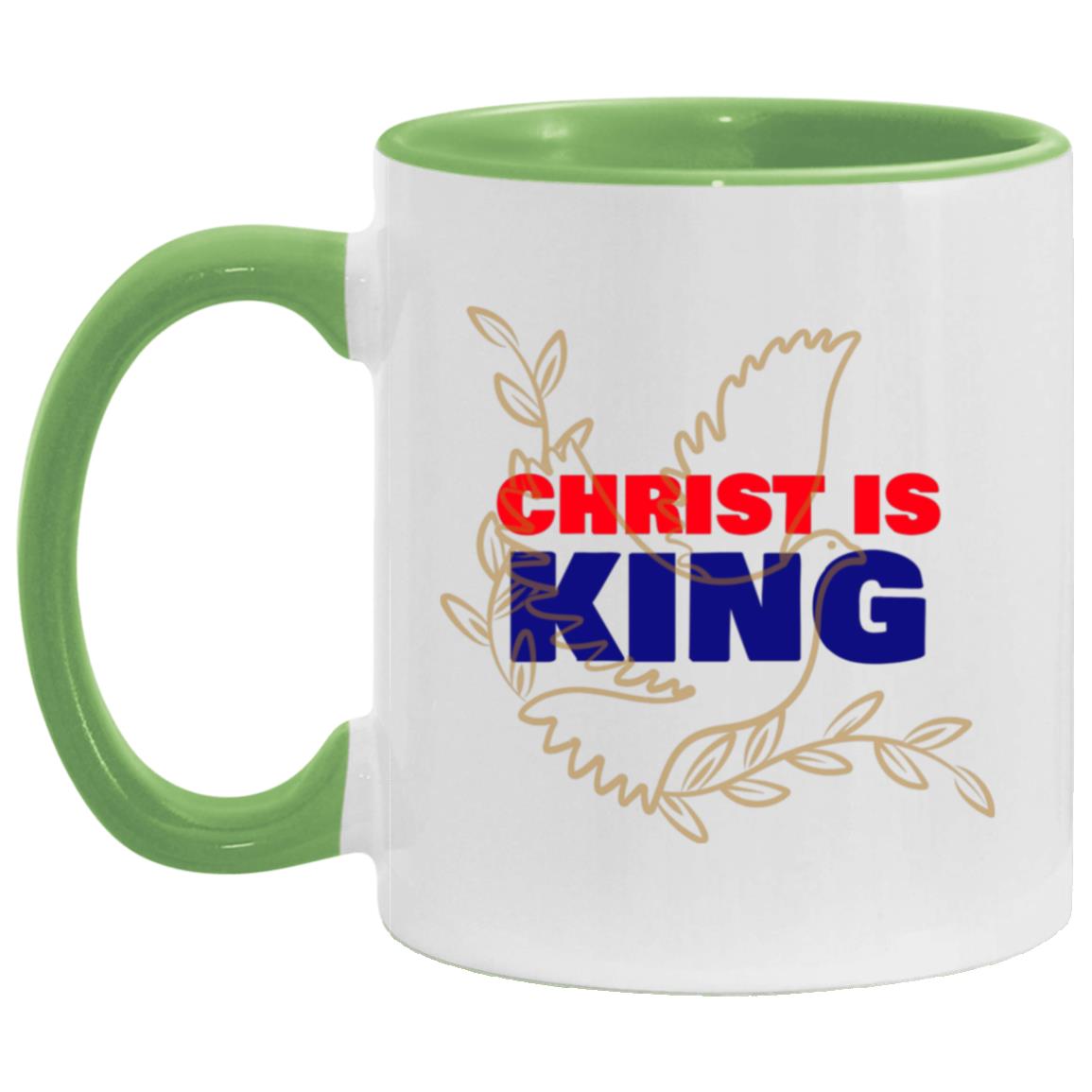 Christ is King (Dove) (11/15oz Colored Accent Mug)