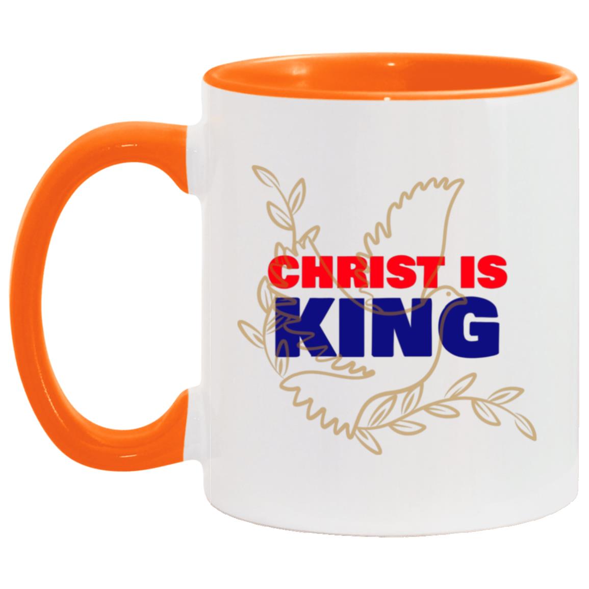 Christ is King (Dove) (11/15oz Colored Accent Mug)