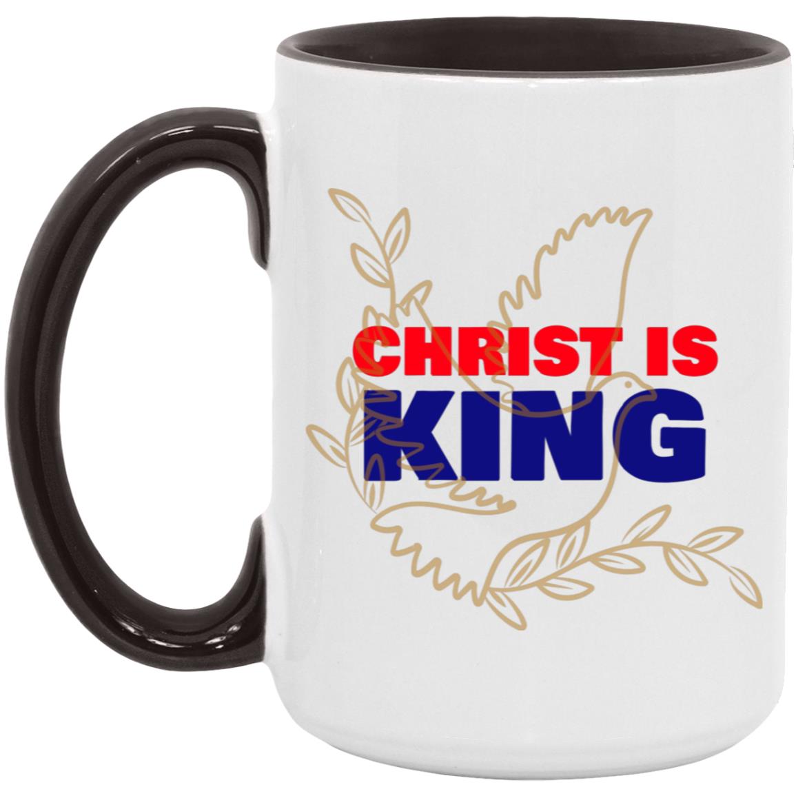 Christ is King (Dove) (11/15oz Colored Accent Mug)