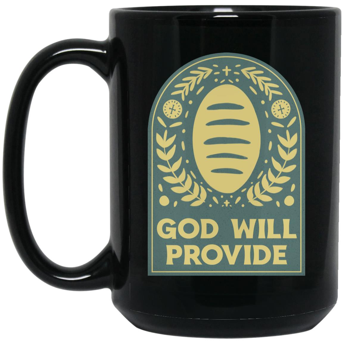 God Will Provide (11/15oz Black & White Mug)