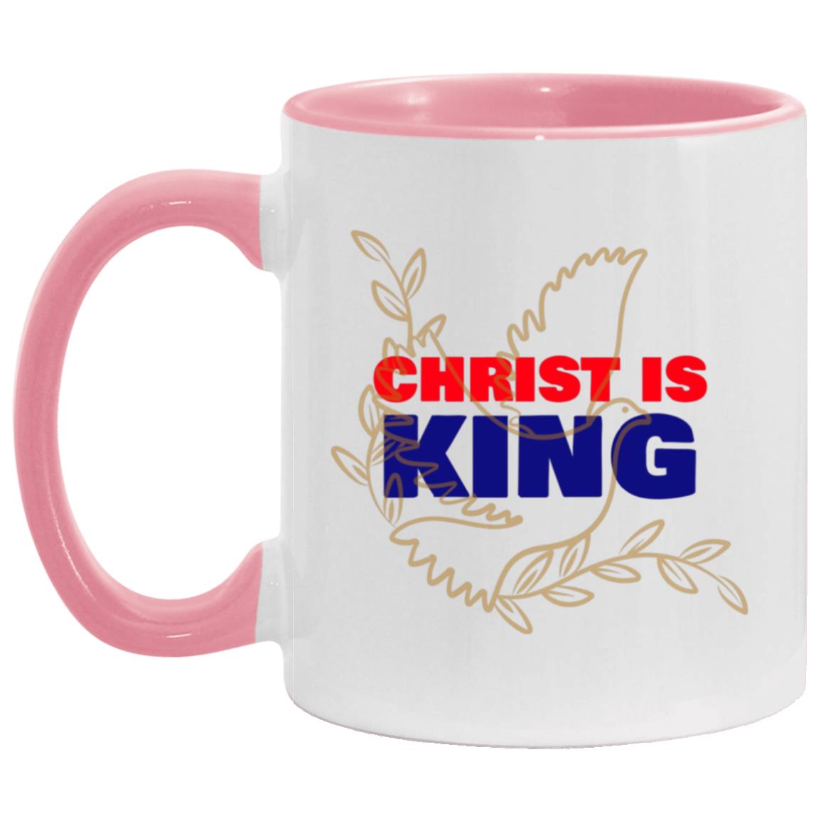 Christ is King (Dove) (11/15oz Colored Accent Mug)