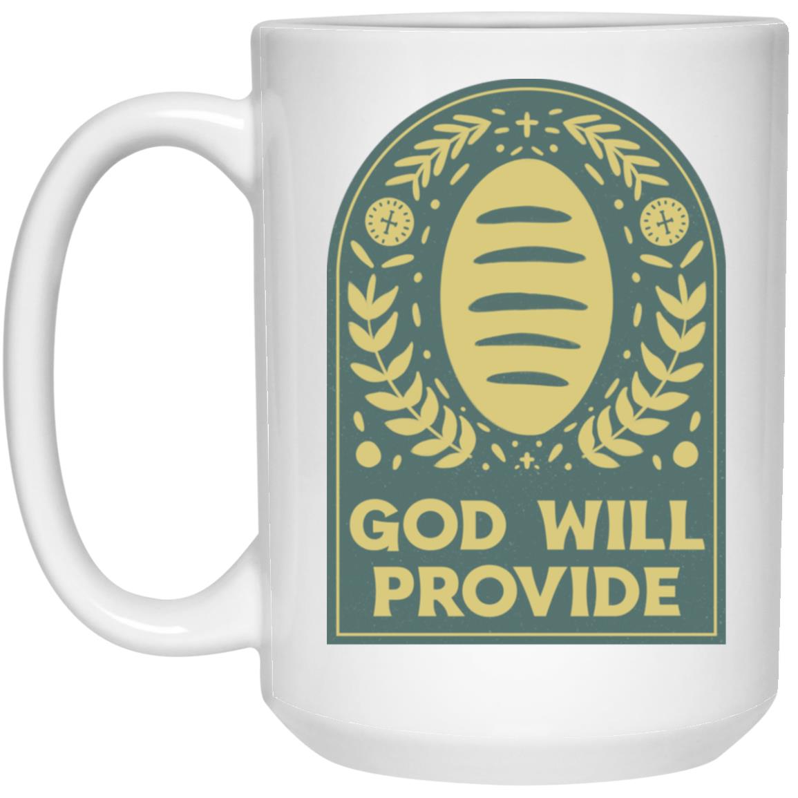 God Will Provide (11/15oz Black & White Mug)