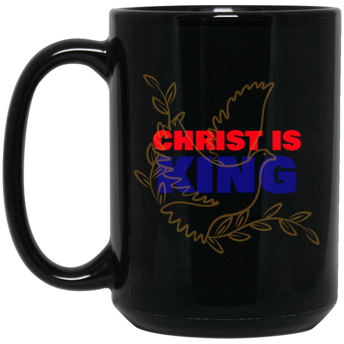 Christ is King (Dove) (11/15oz Black & White Mug)