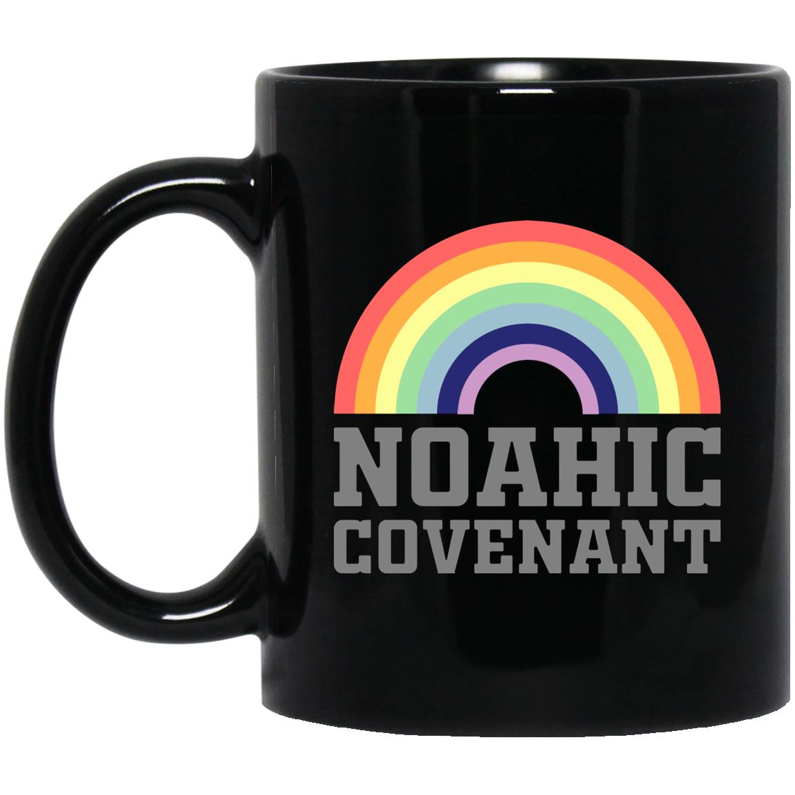 Noahic Covenant (11/15oz Black & White Mug)