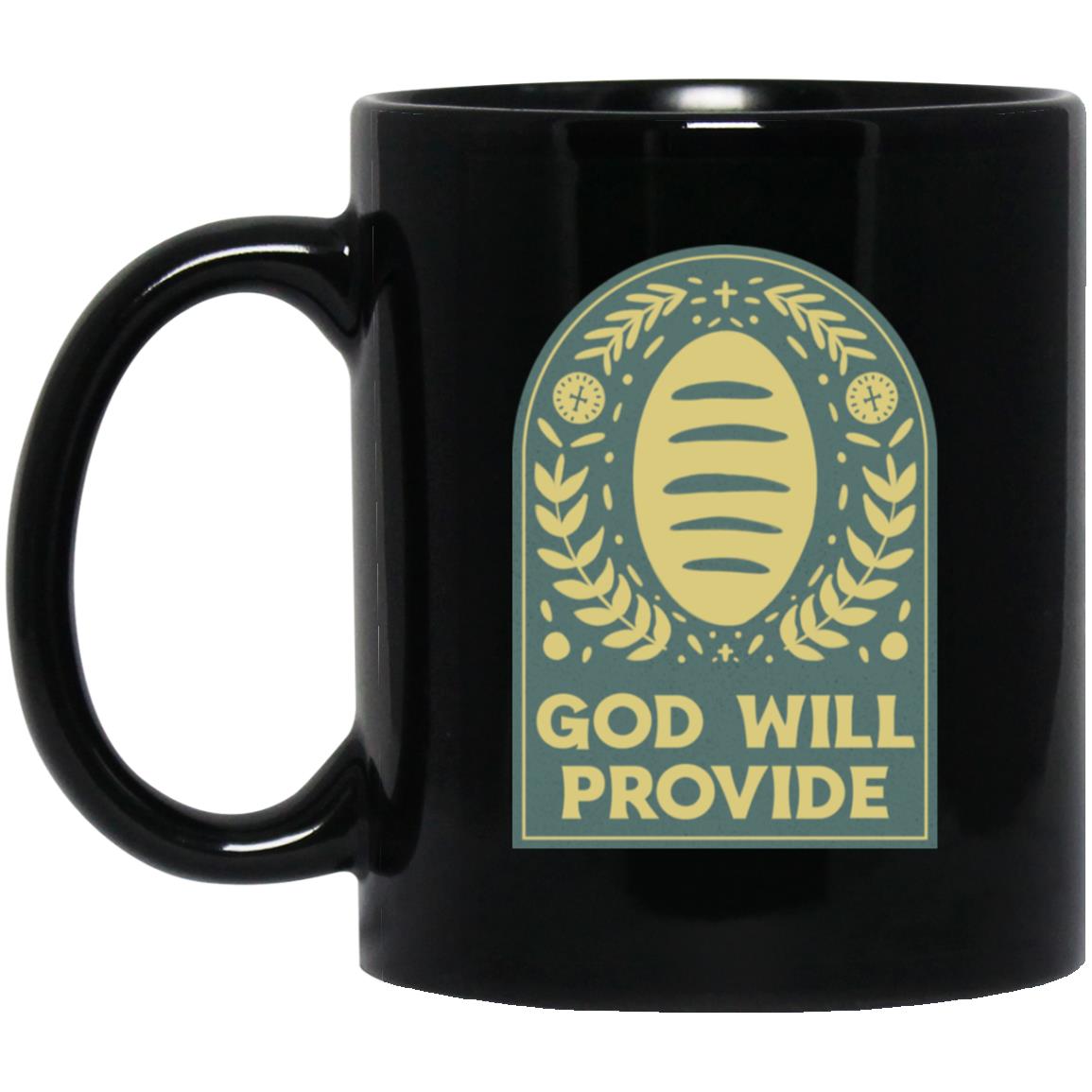 God Will Provide (11/15oz Black & White Mug)