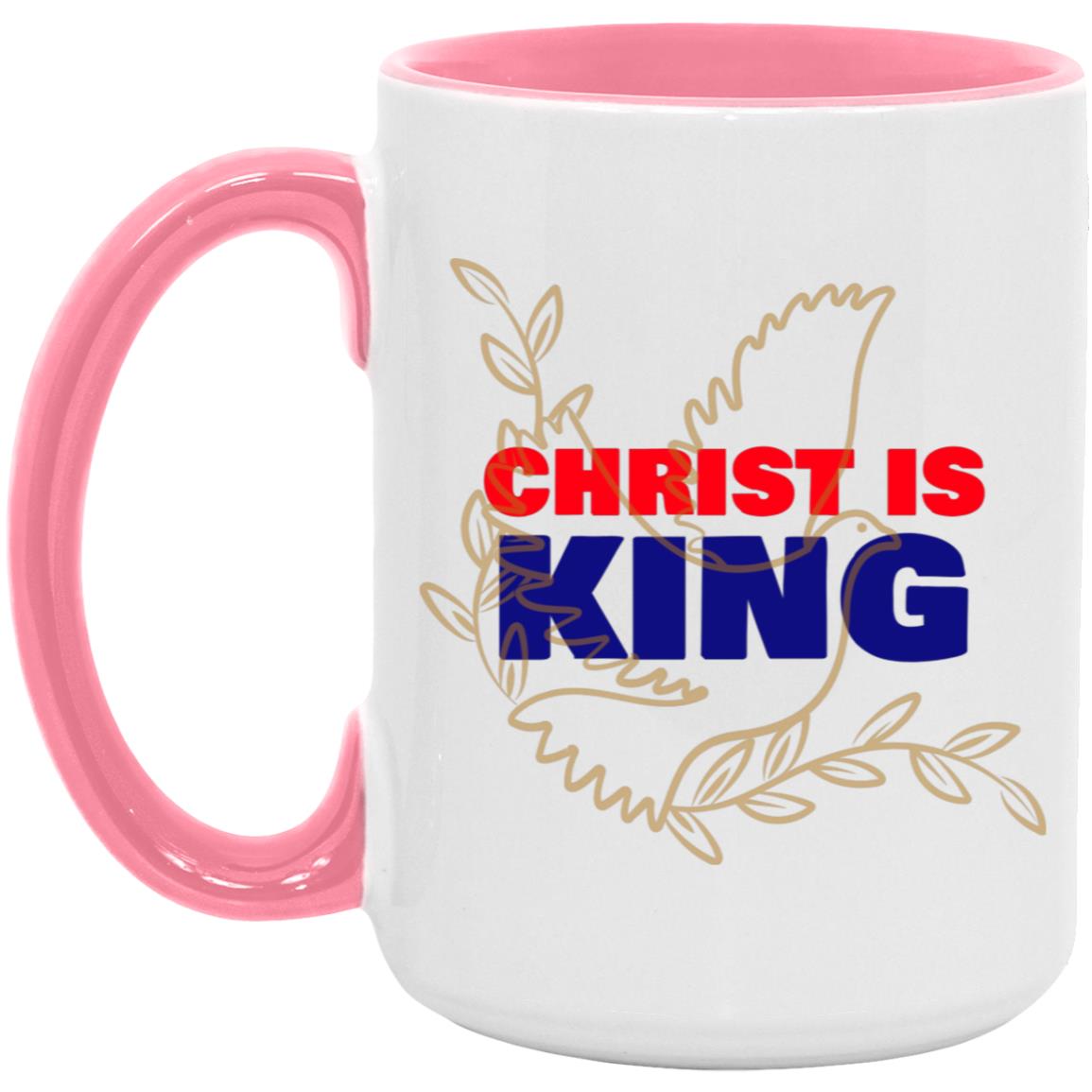 Christ is King (Dove) (11/15oz Colored Accent Mug)