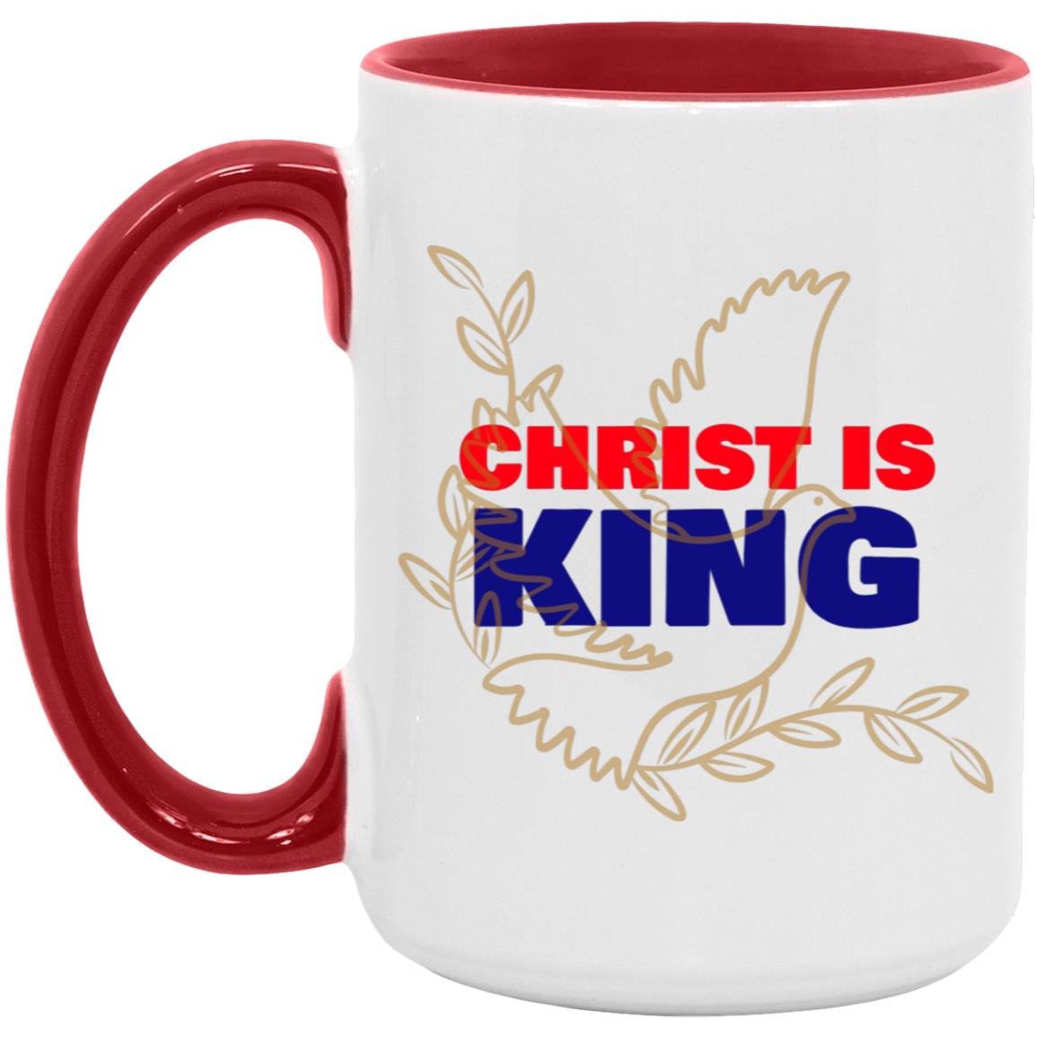 Christ is King (Dove) (11/15oz Colored Accent Mug)