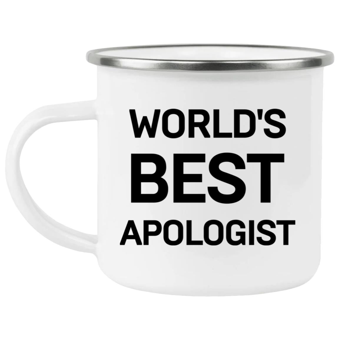 Worlds Best Apologist (12oz Enamel Camping Mug)