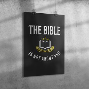 The_Bible_is_Not_About_You_Premium_Wall_12x18_Angle_V_Mockup.png