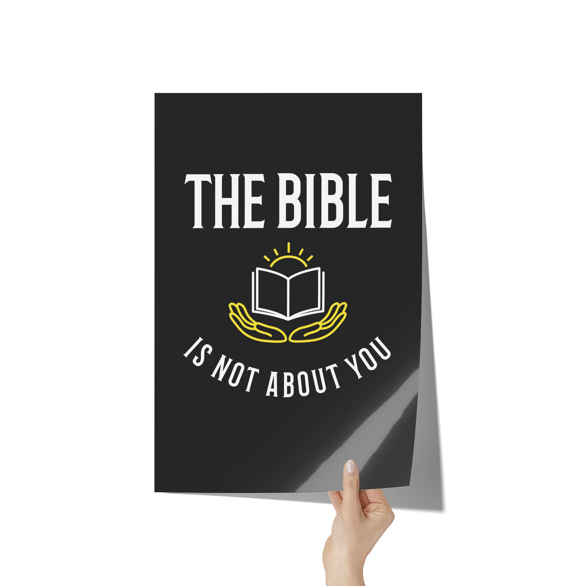 The_Bible_is_Not_About_You_Premium_Wall_12x18_Hand_V_Mockup.png