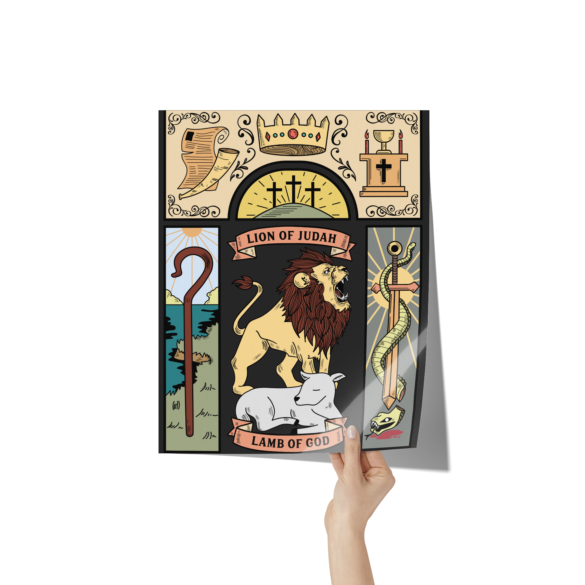 The_Lion_and_the_Lamb_Premium_Wall_Post_11x14_Hand_V_Mockup.png