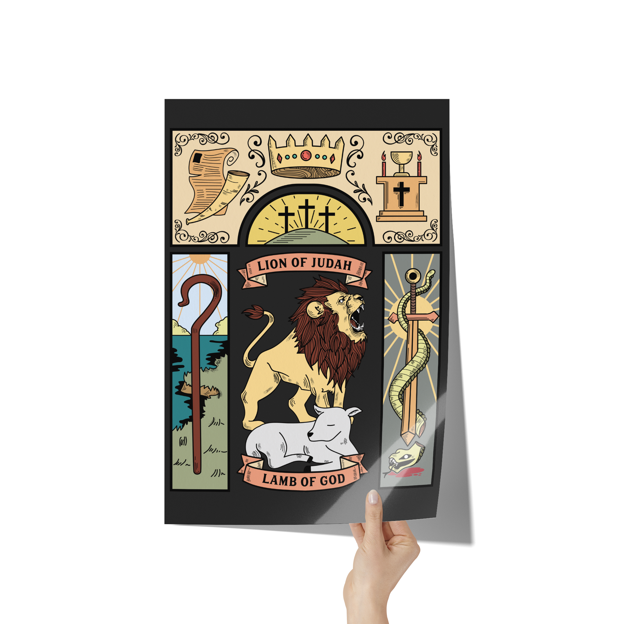 The_Lion_and_the_Lamb_Premium_Wall_Post_12x18_Hand_V_Mockup.png
