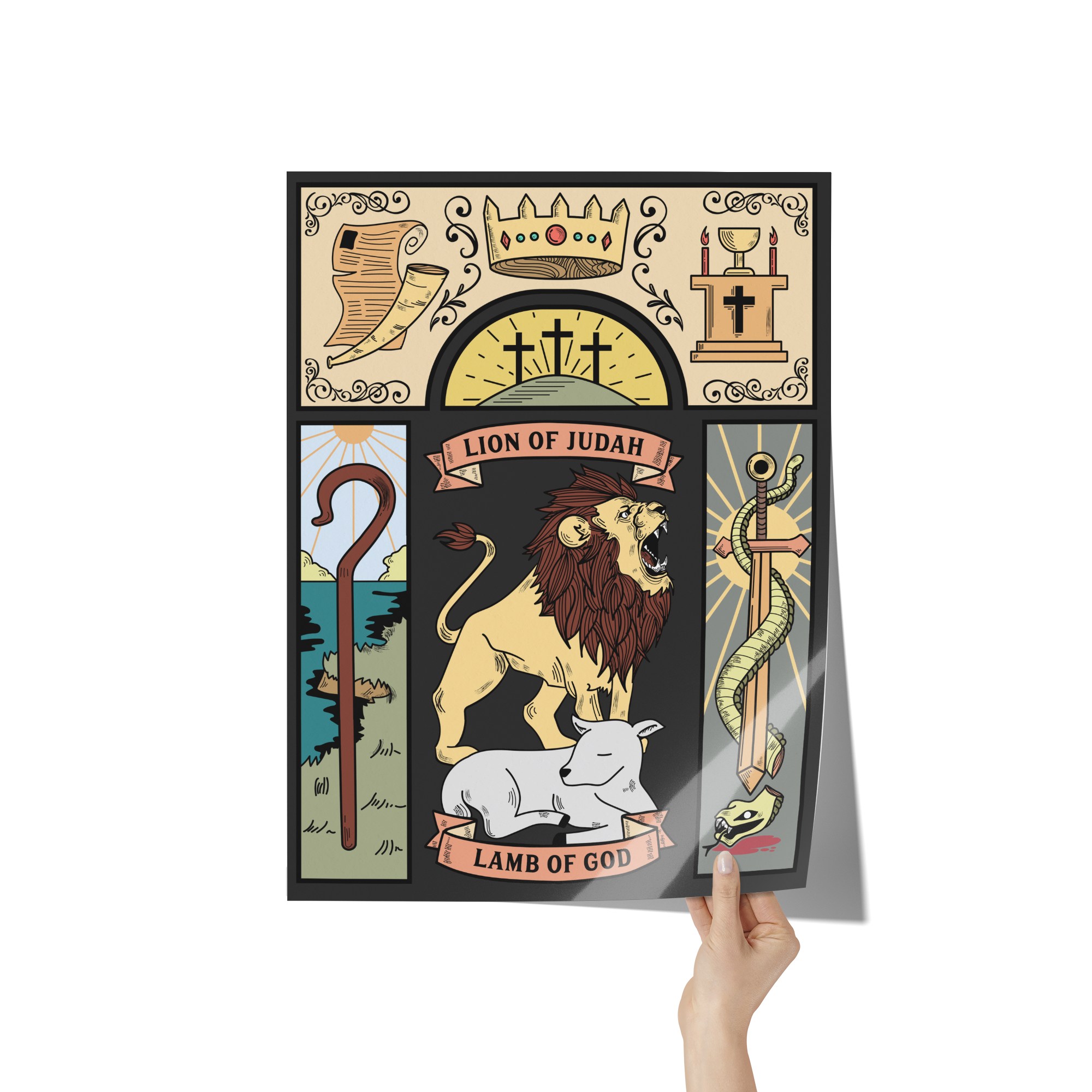 The_Lion_and_the_Lamb_Premium_Wall_Post_18x24_Hand_V_Mockup.png