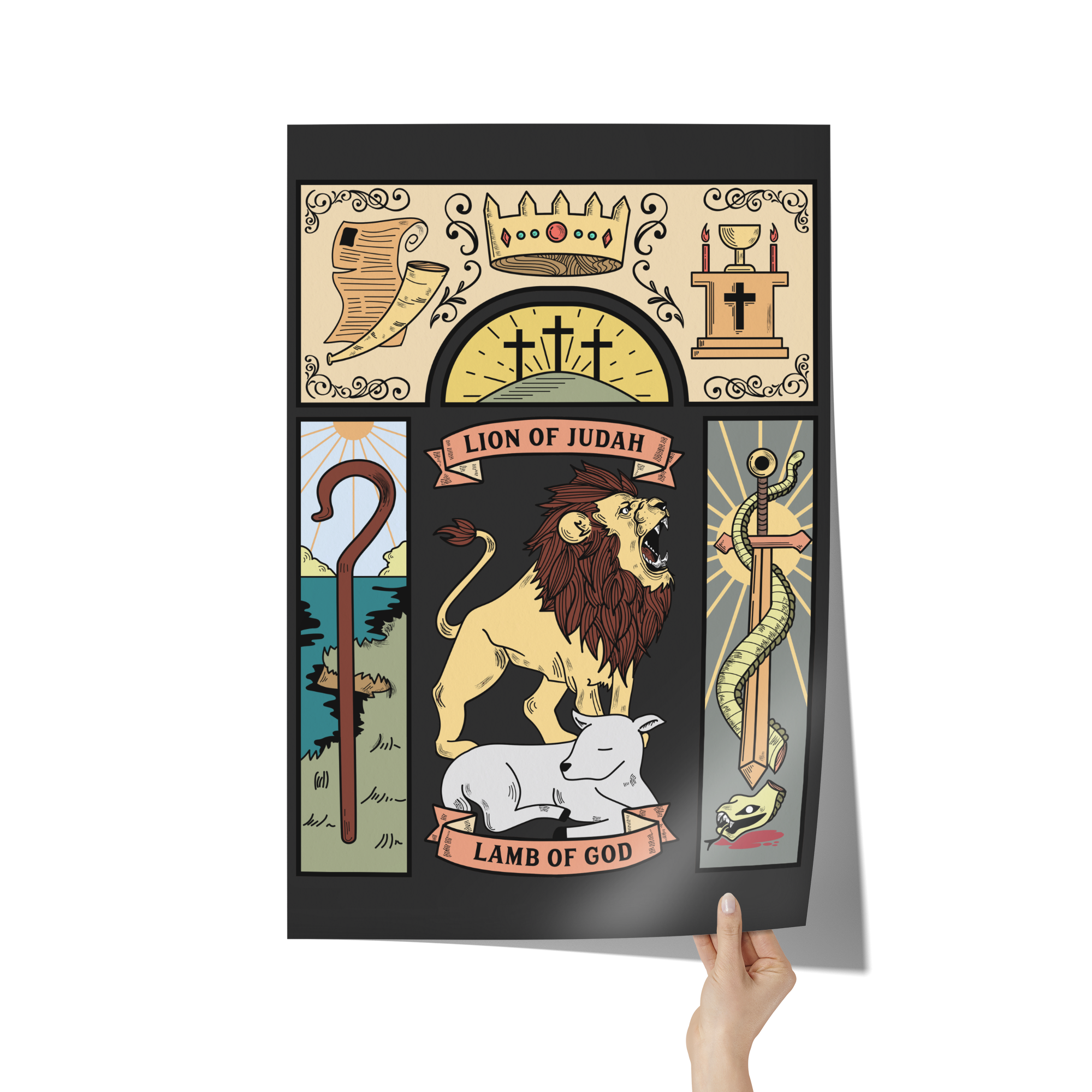 The_Lion_and_the_Lamb_Premium_Wall_Post_24x36_Hand_V_Mockup.png