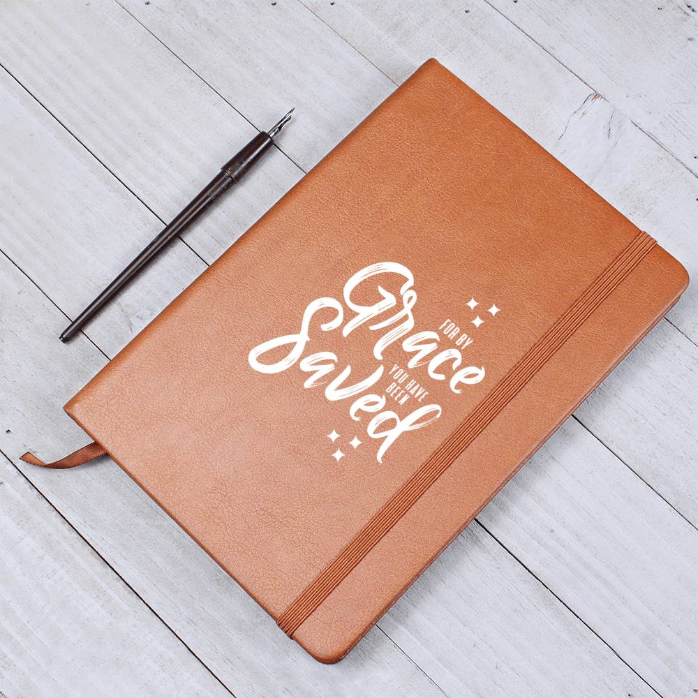 For By Grace (Premium Leather Journal)
