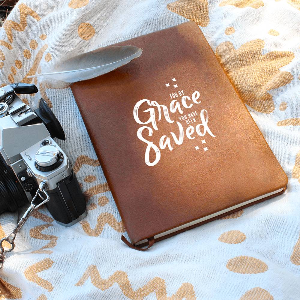 For By Grace (Premium Leather Journal)