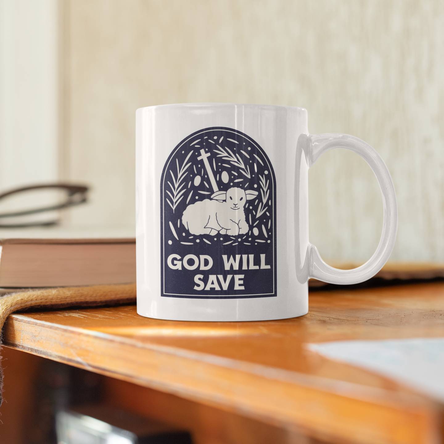 God Will Save (11/15oz Black & White Mug)