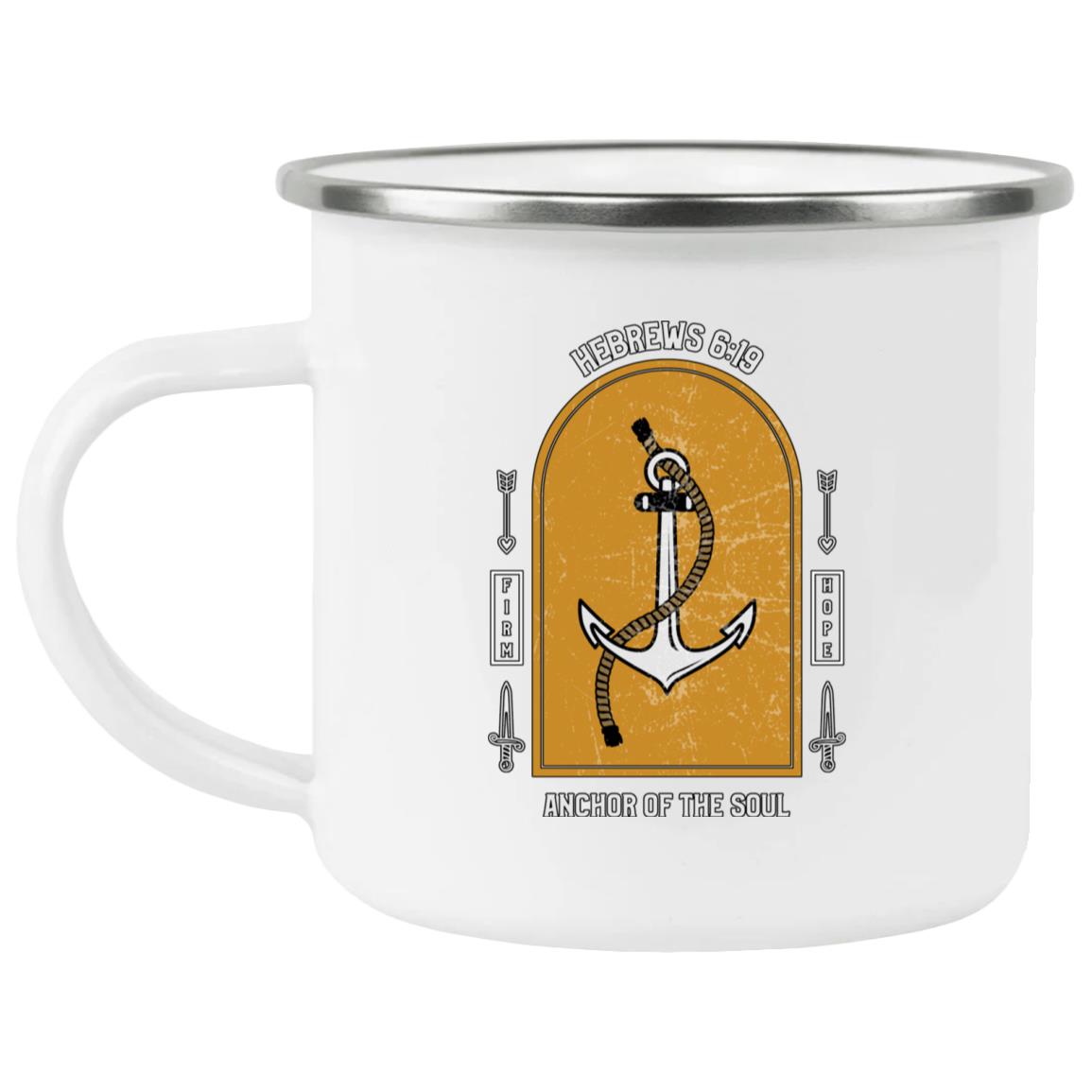 Anchor of the Soul (12oz Enamel Camping Mug)