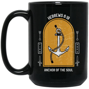 Anchor of the Soul (11/15oz Black & White Mug) - SDG Clothing