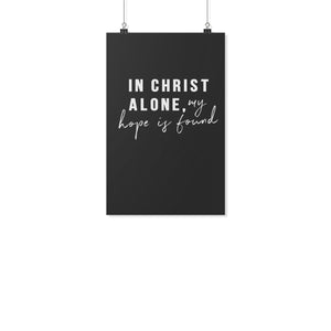 In Christ Alone (Wall Poster) - SDG Clothing