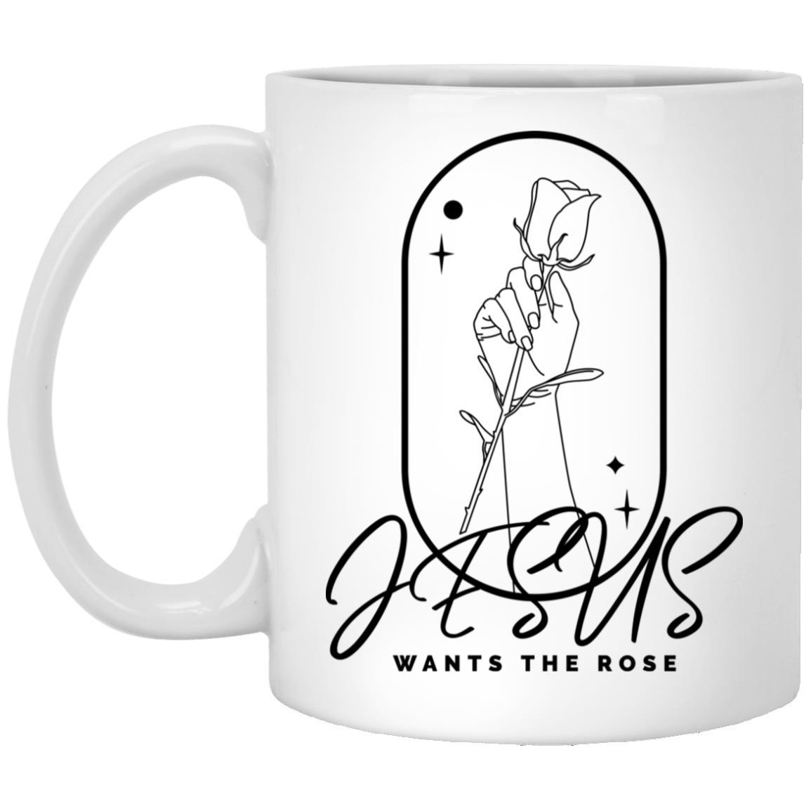 Jesus Wants the Rose (11/15oz Black & White Mug) - SDG Clothing