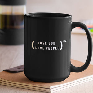 Love God, Love People (11/15oz Black & White Mug) - SDG Clothing