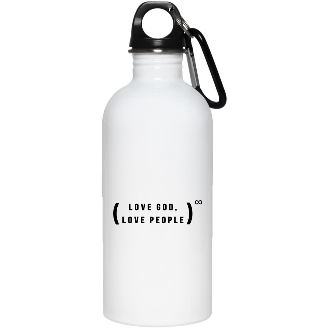 Love God, Love People (20oz Steel Water Bottle) - SDG Clothing