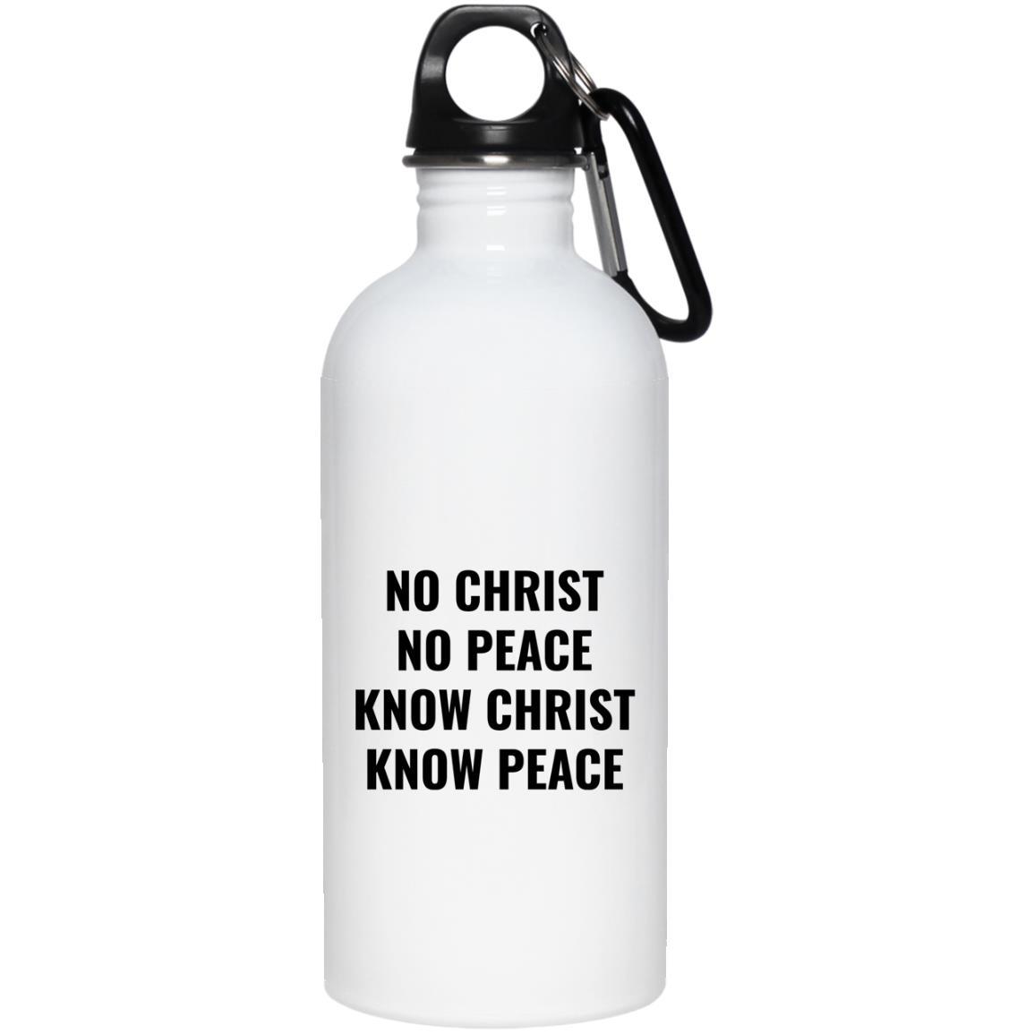 No Christ, No Peace (20oz Steel Water Bottle) - SDG Clothing