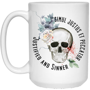 Simul Justus Et Peccator (11/15oz Black & White Mug) - SDG Clothing