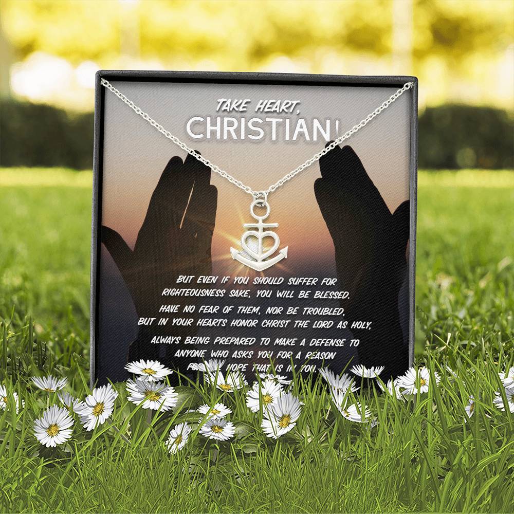 Take Heart, Christian! - Anchor Necklace - SDG Clothing
