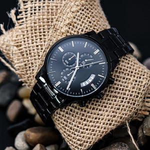Time is Short - Spurgeon (Black Chronograph Watch) - SDG Clothing