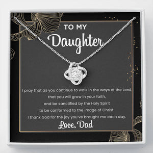 To My Daughter - Love, Dad (Knot Necklace) - SDG Clothing