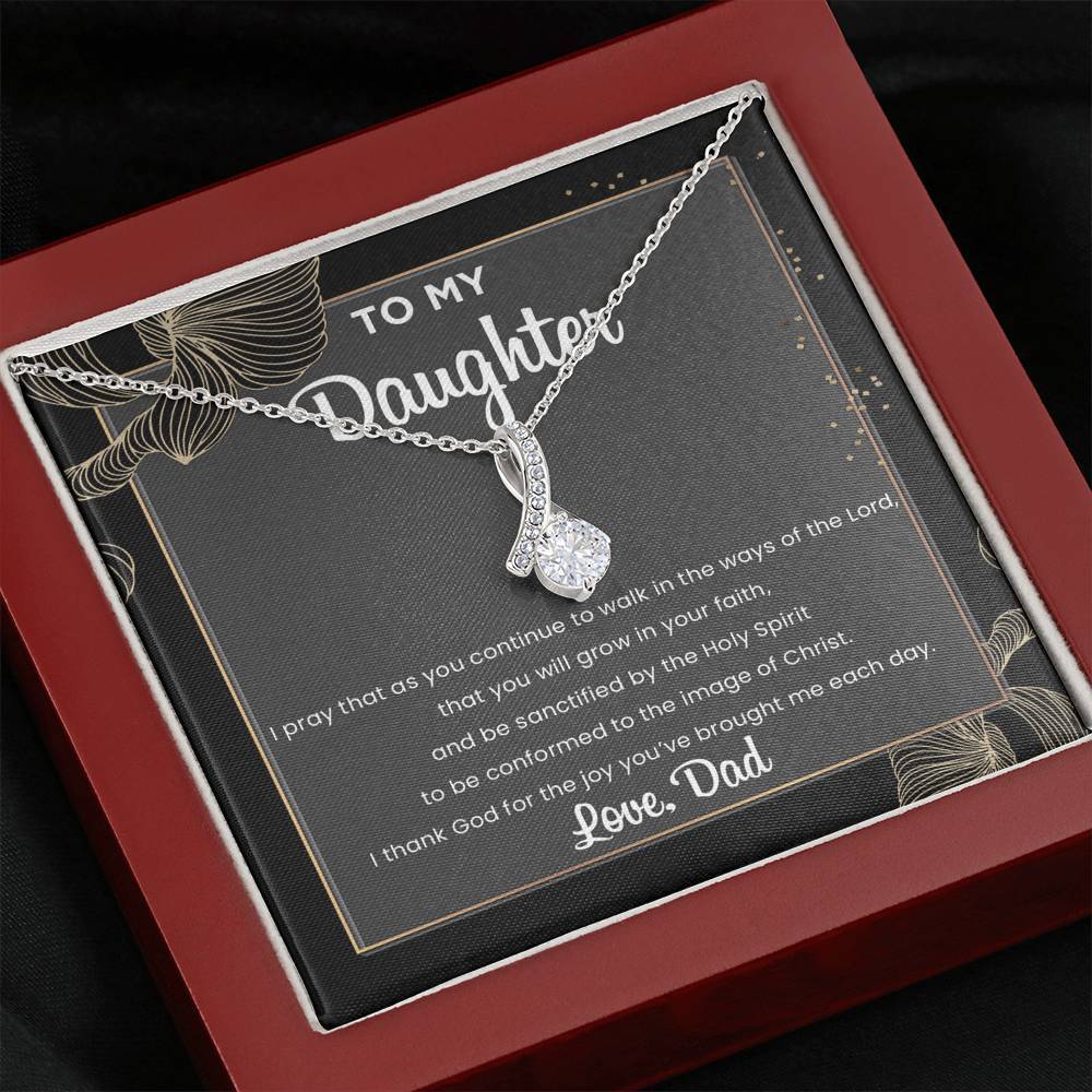 To My Daughter - Love, Dad (Ribbon Necklace) - SDG Clothing