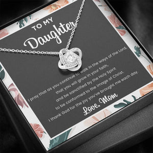 To My Daughter - Love, Mom (Knot Necklace) - SDG Clothing