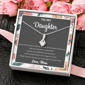 To My Daughter - Love, Mom (Ribbon Necklace) - SDG Clothing