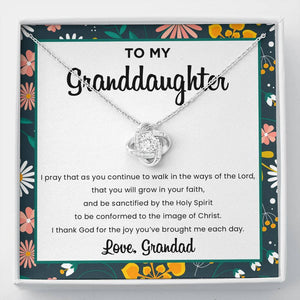 To My Granddaughter - Love, Grandad (Knot Necklace) - SDG Clothing
