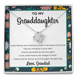 To My Granddaughter - Love, Grandad (Knot Necklace) - SDG Clothing