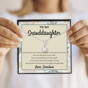To My Granddaughter - Love, Grandma (Ribbon Necklace) - SDG Clothing