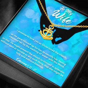 To My Wife (Ephesians 5) - Anchor Necklace - SDG Clothing