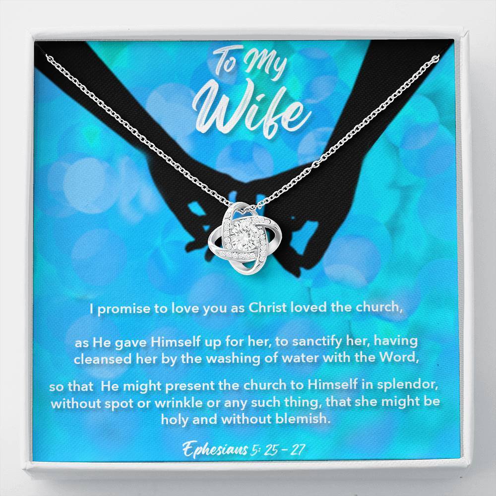 To My Wife - Ephesians 5 (Knot Necklace) - SDG Clothing