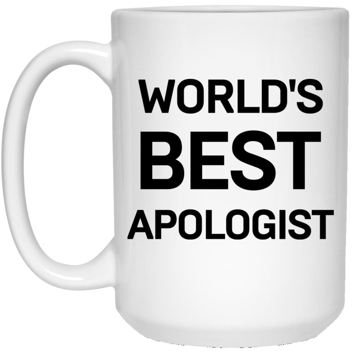 Worlds Best Apologist (11/15oz Black & White Mug) - SDG Clothing