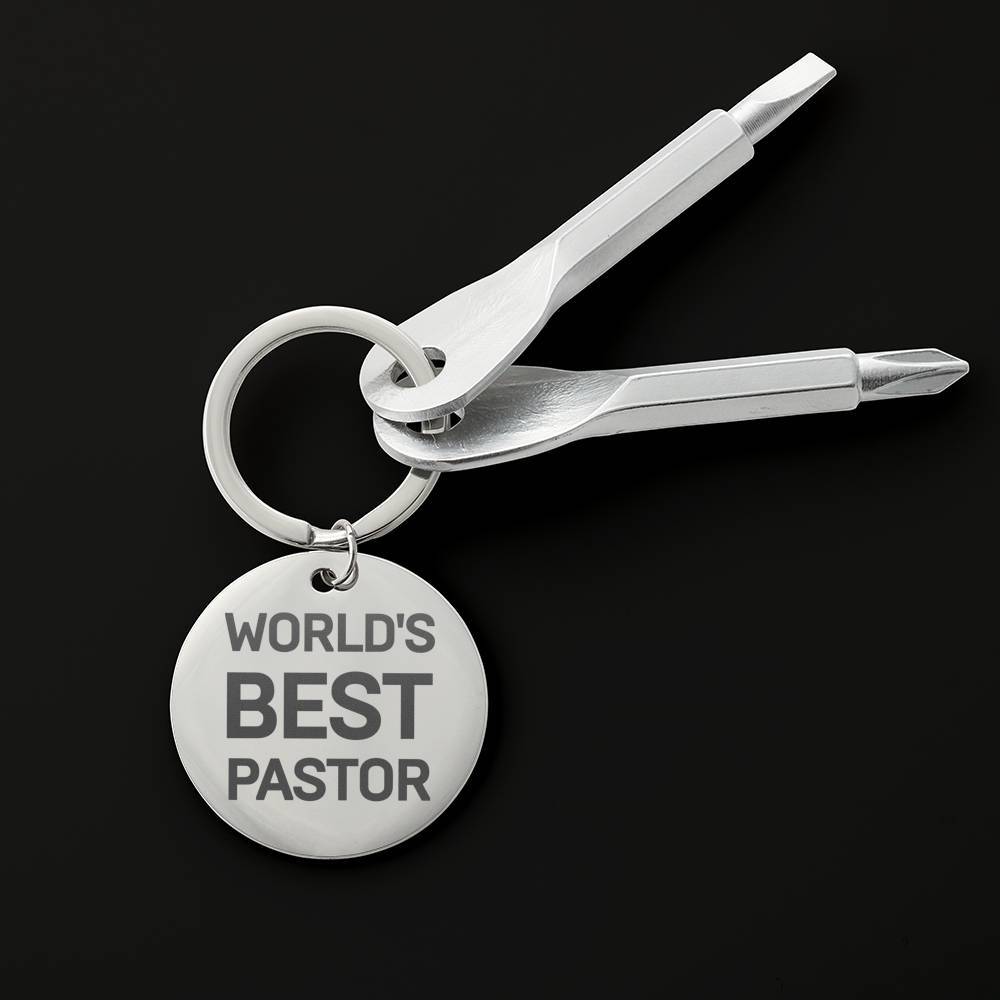 World's Best Pastor (Screwdriver Keychain) - SDG Clothing